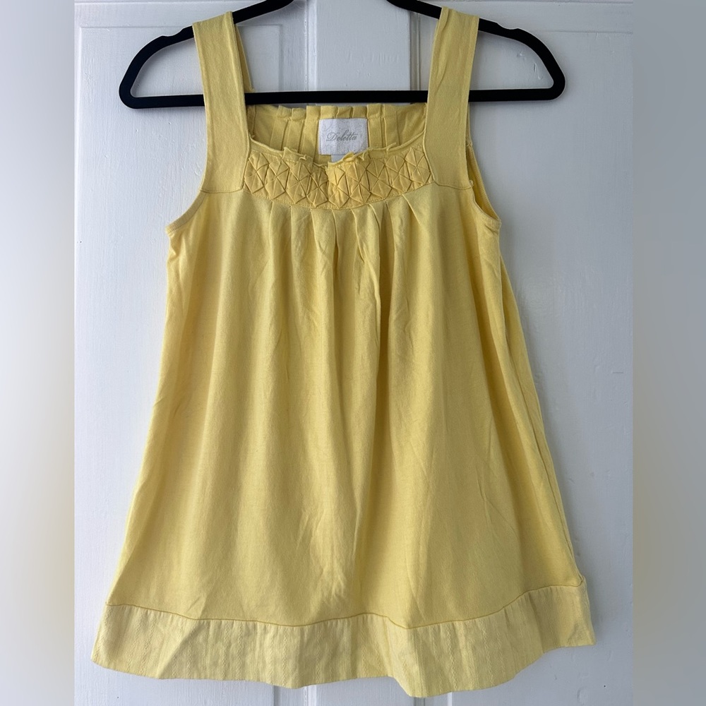 Deletta by Anthropologie sleeveless top with folded and pleated neckline